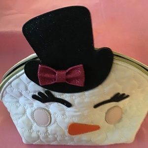 Betsey Johnson Betseyville Snowman Zippered Pouch